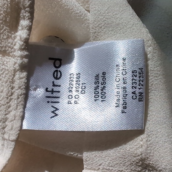 Wilfred Silk Blouse Sheer Size Med - Picture 9 of 9